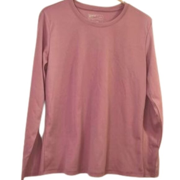 Texfit Dripdry lavender Performance athletic long sleeve Top Sz L - Picture 2 of 5